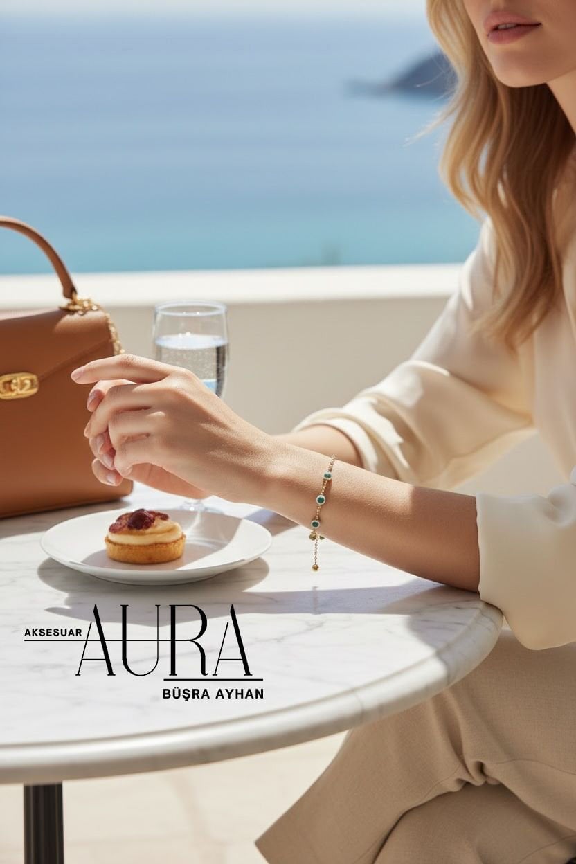 Gold Renk Paslanmaz Kararmaz Çelik Kadın Bileklik