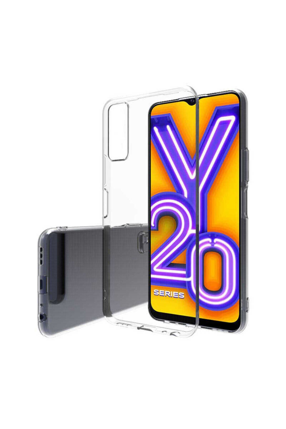 Vivo Y20S Kılıf SBT Süper Silikon Kapak - Renksiz Renksiz