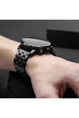 Huawei Watch GT 3 42mm Uyumlu KRD-20 Metal BSAY Kordon-Siyah Siyah