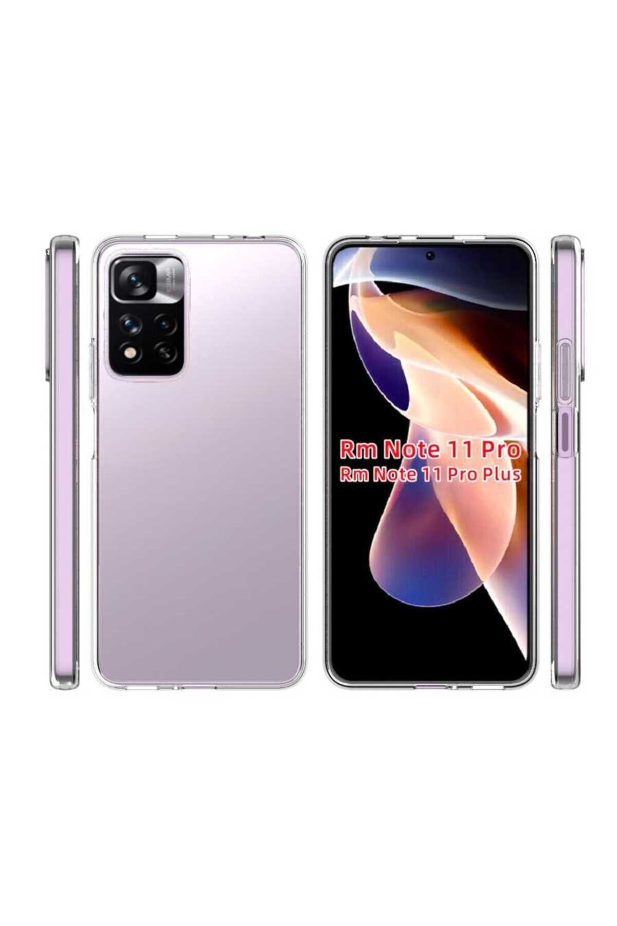 Redmi Note 11 Pro Plus 5G Kılıf GZST Süper Silikon Kapak - Renksiz Renksiz