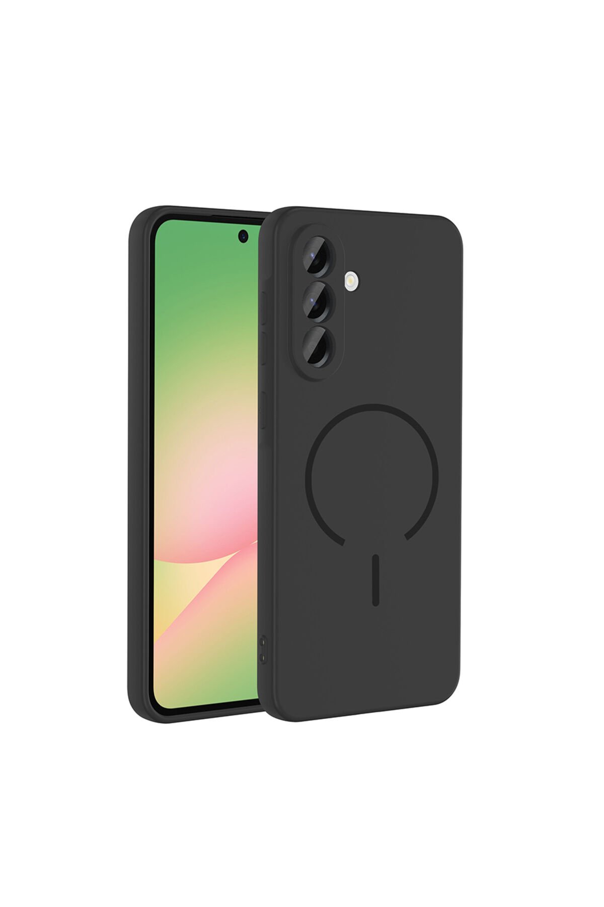 Galaxy A56 Kılıf M-safe Şarj Özellikli BSAY Meta Kapak - Siyah Siyah