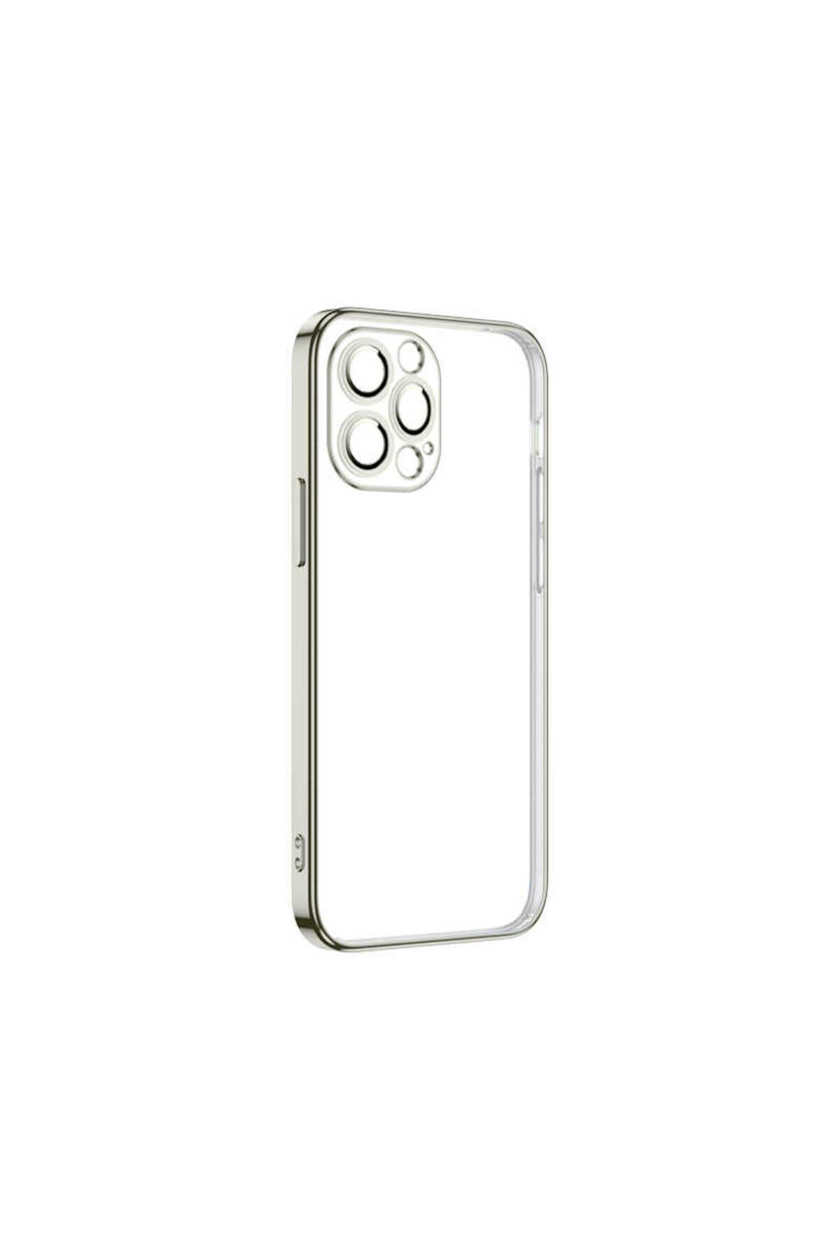 iPhone 13 Pro Uyumlu BSAY Krep Kılıf-Gümüş