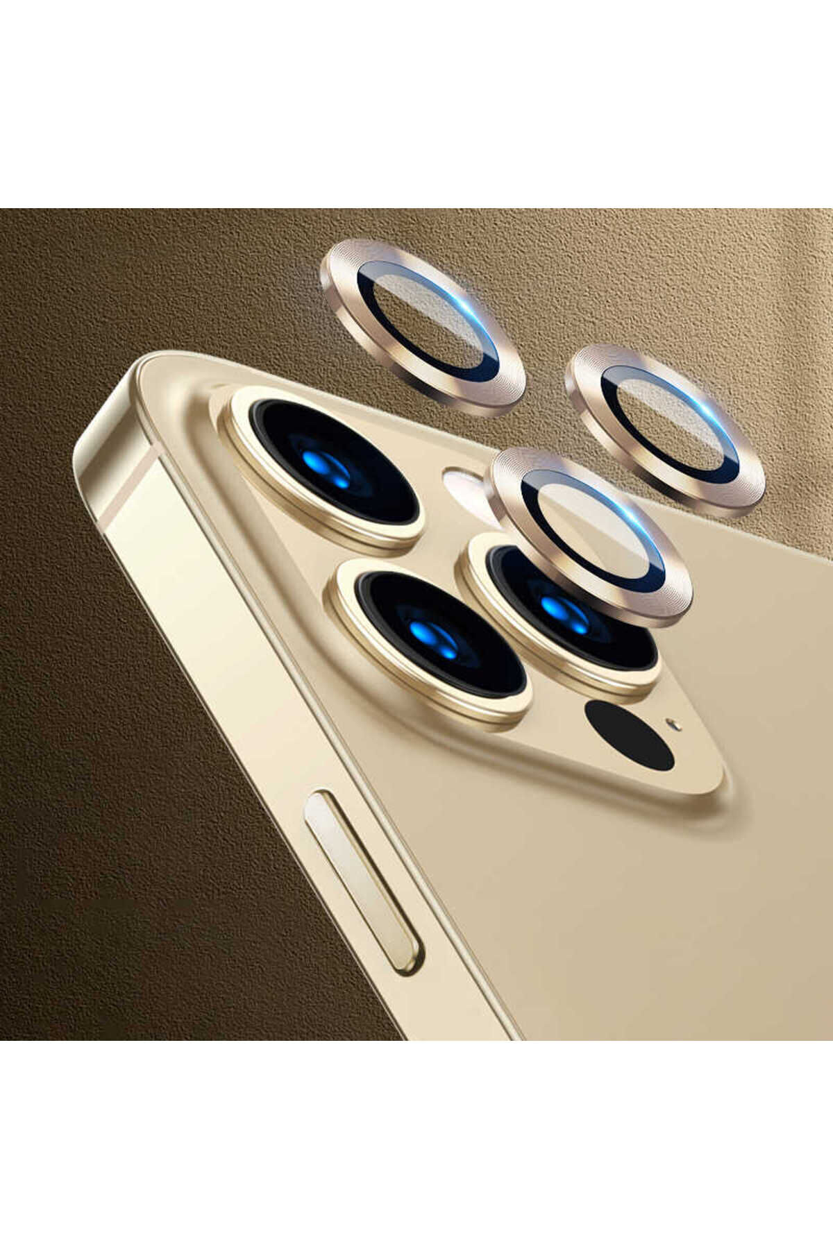 iPhone 11 Pro Uyumlu BSAY CL-07 Kamera Koruyucu-Lacivert Gold