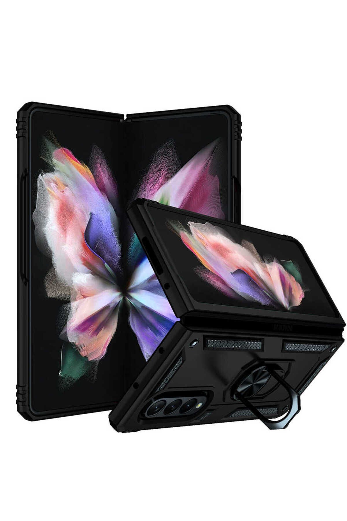 Galaxy Z Fold 3 Kılıf BSAY Vega Kapak - Mavi Siyah