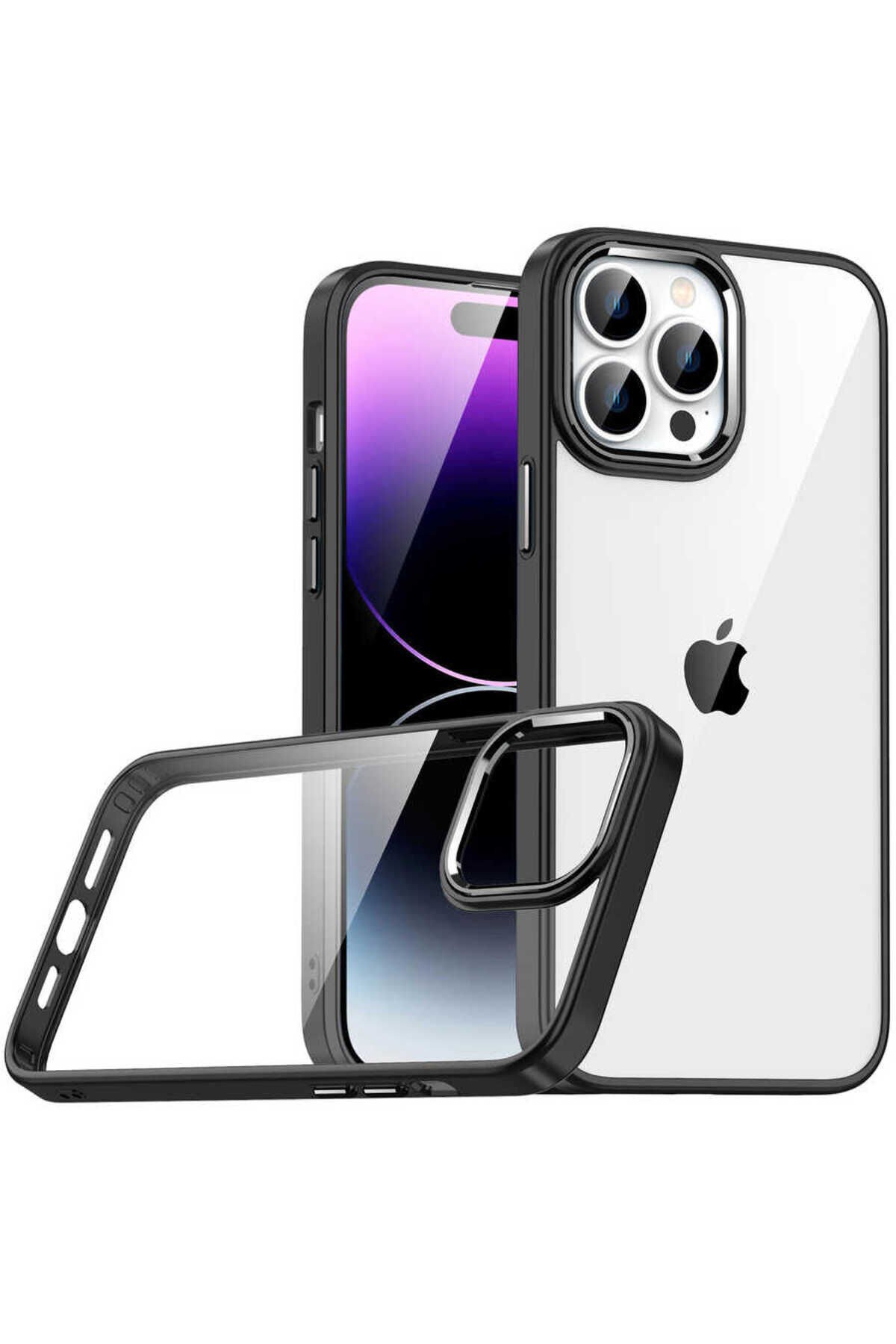iPhone 14 Pro Max Uyumlu BSAY Flora Kılıf-Yeşil Siyah