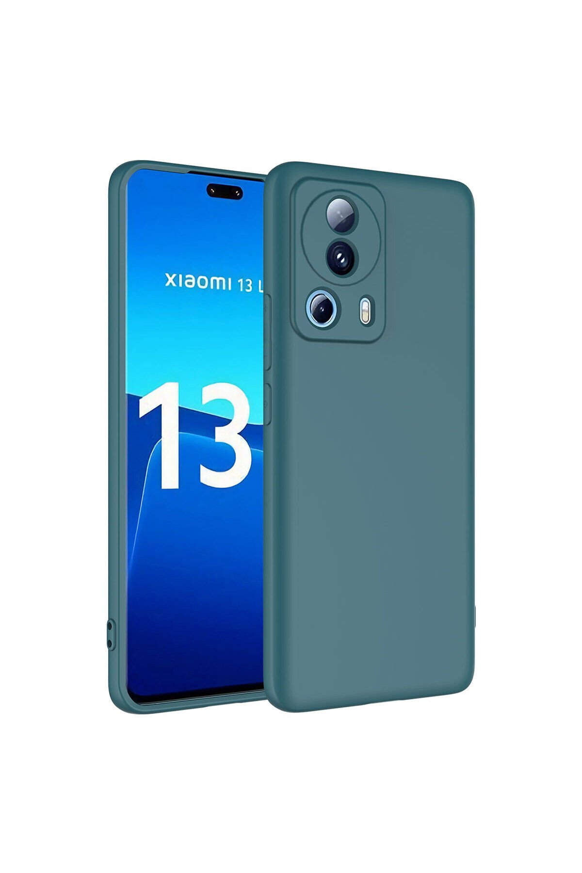 Mi 13 Lite Kılıf BSAY Mara Lansman Kapak - Lila Koyu Yeşil