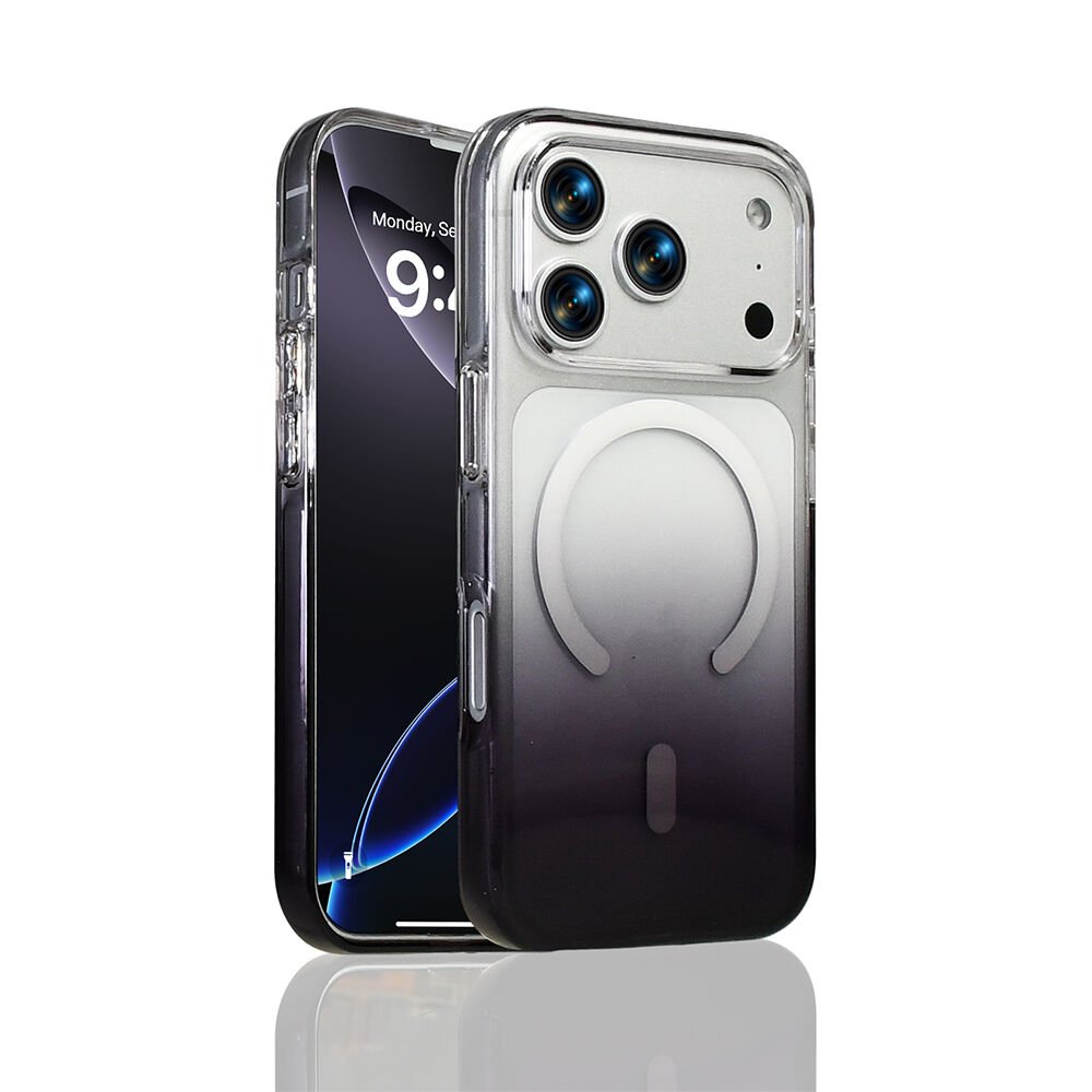 iPhone 17 Pro Max Kılıf M-Safe Şarj Özellikli Zore Septik Silikon Kılıf Siyah