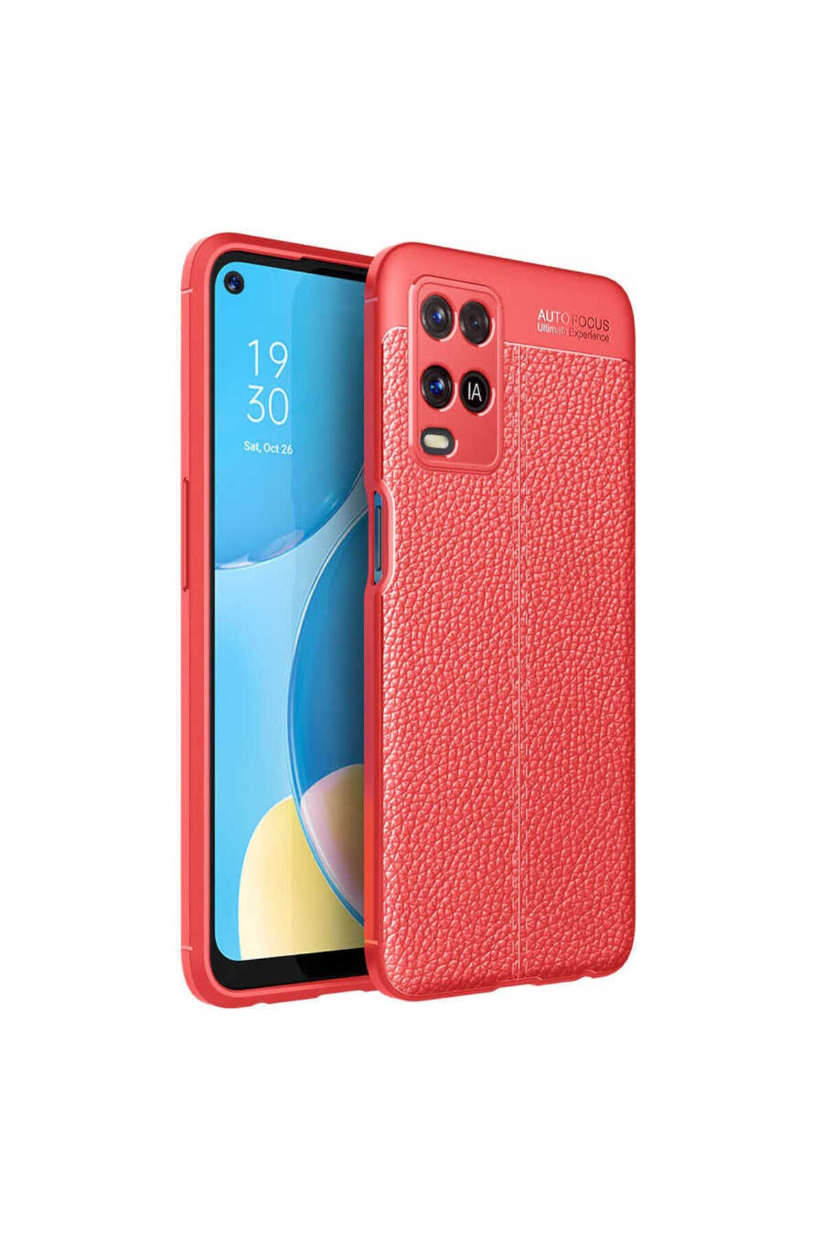 A54 4G Kılıf GZST Niss Silikon Kapak - Lacivert Kırmızı