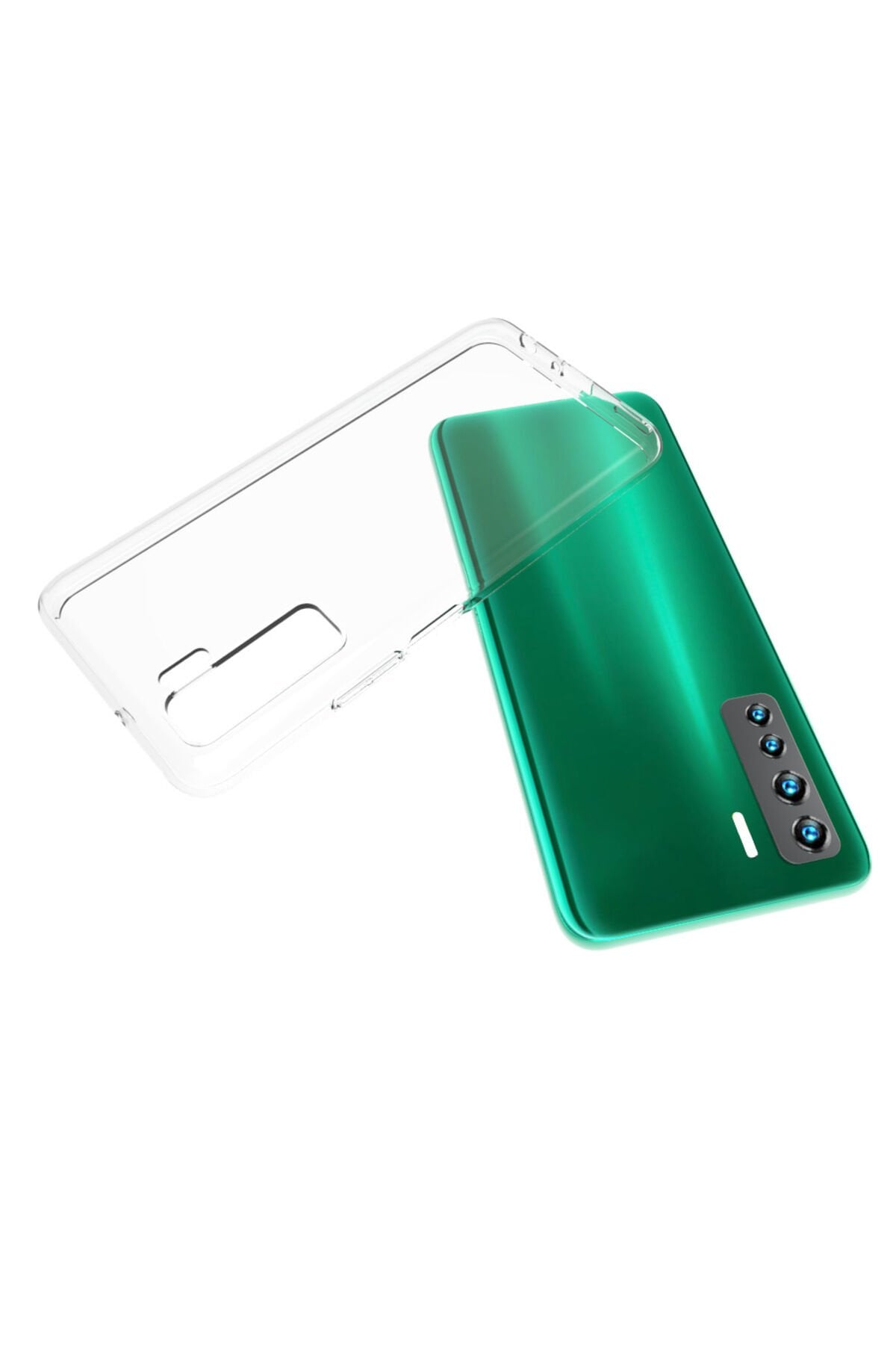 Huawei P40 Lite 5G Kılıf TKNC Süper Silikon Kapak - Renksiz Renksiz