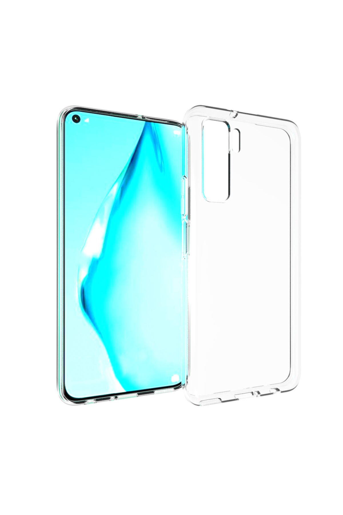 Huawei P40 Lite 5G Kılıf TKNC Süper Silikon Kapak - Renksiz Renksiz