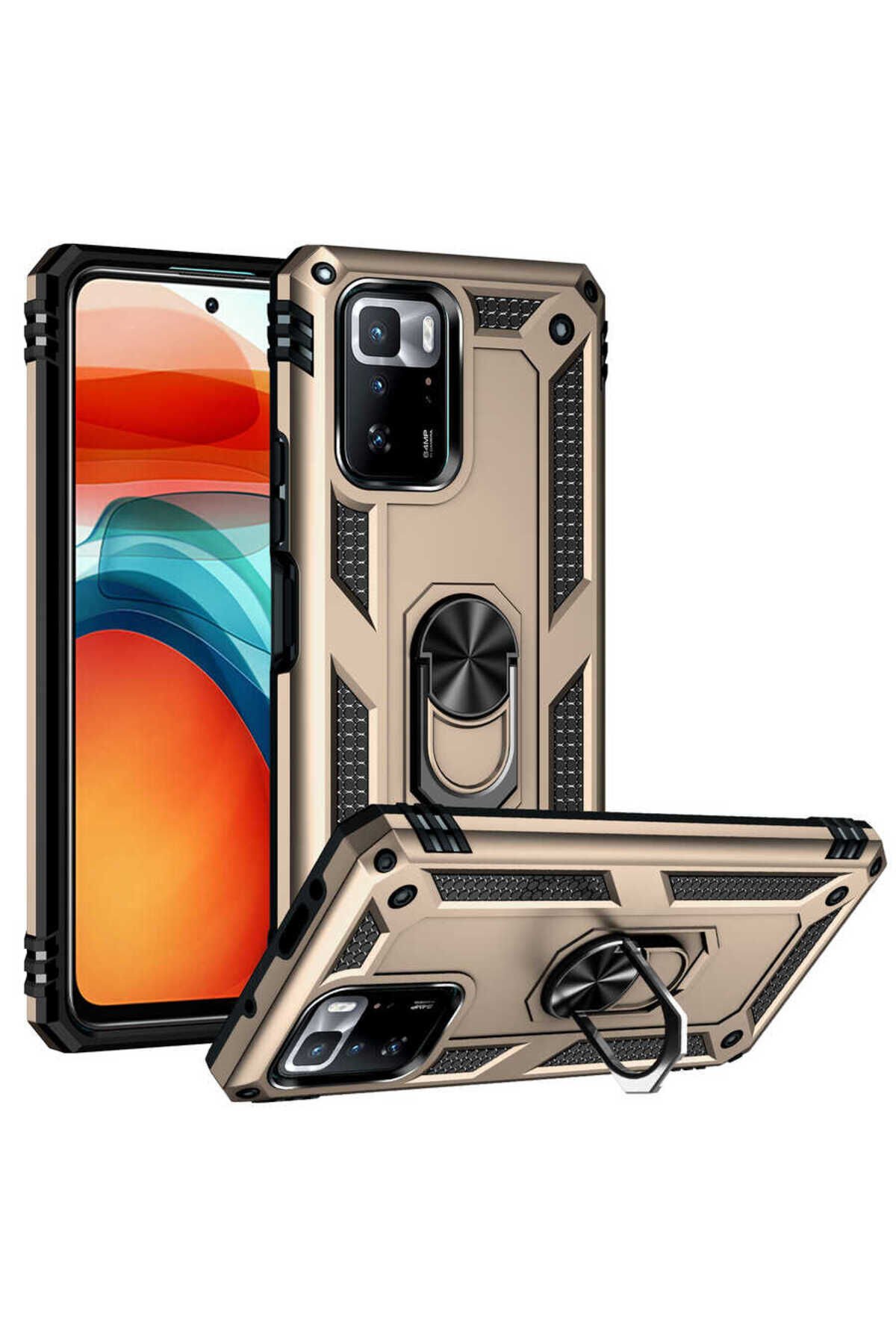 Poco X3 GT Kılıf ASMA Vega Kapak - Gold Gold