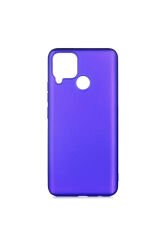 Realme C25 Kılıf BSAY Premier Silikon Kapak - Saks Mavi Saks Mavi