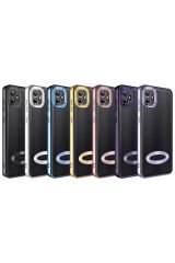 Galaxy A03 Kılıf Kamera Korumalı Logo Gösteren BSAY Omega Kapak - Siyah Sierra Mavi