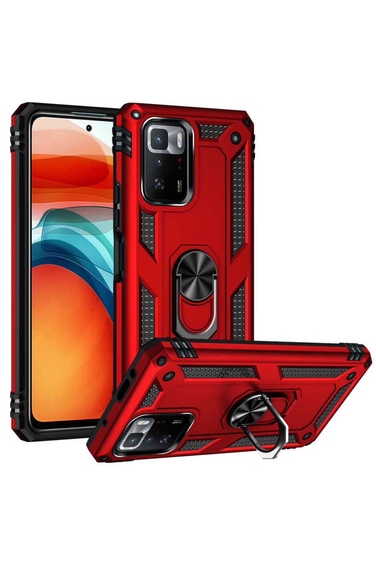 Poco X3 GT Kılıf BSAY Vega Kapak - Rose Gold Kırmızı