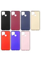 Realme C25 Kılıf TKNC Premier Silikon Kapak - Rose Gold Kırmızı