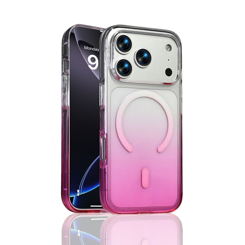 iPhone 17 Pro Kılıf M-Safe Şarj Özellikli Zore Septik Silikon Kılıf Mor