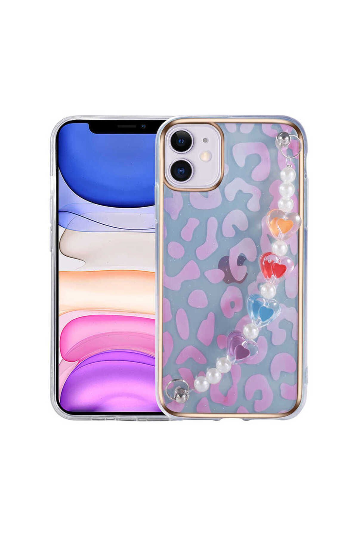 iPhone 11 Uyumlu BSAY Pilla Kılıf-Colorful Pembe