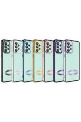 Galaxy A32 4G Kılıf Kamera Korumalı Logo Gösteren ASMA Omega Kapak - Sierra Mavi Sierra Mavi