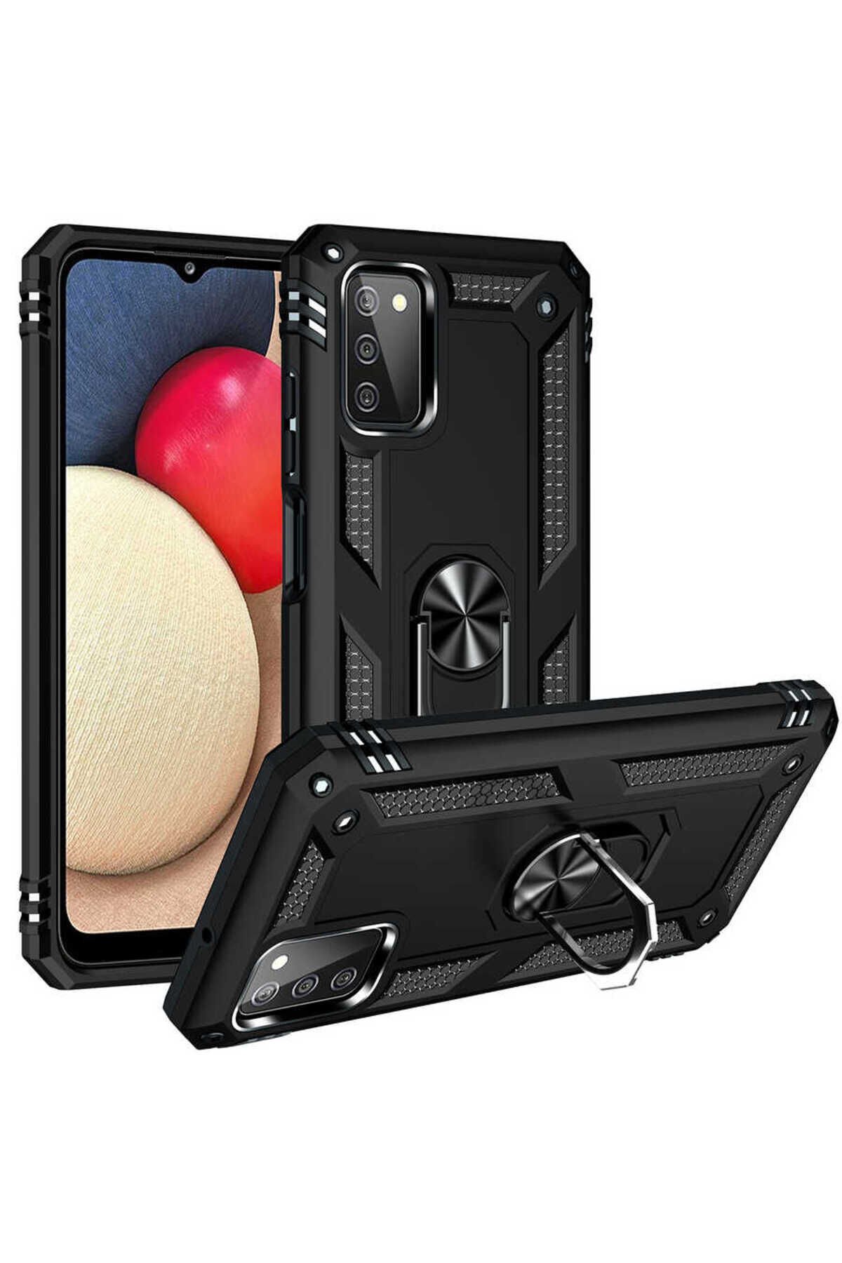 Galaxy A03S Kılıf BSAY Vega Kapak - Kırmızı Siyah