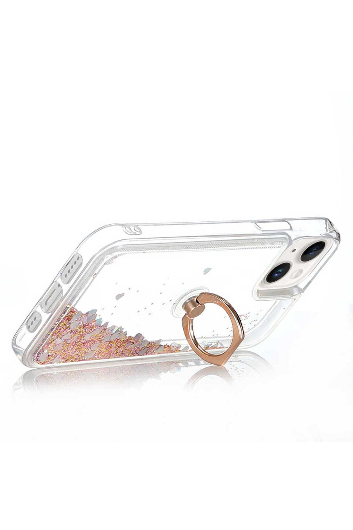 iPhone 14 Plus Uyumlu BSAY Milce Kılıf-Gold Pembe
