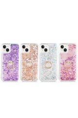 iPhone 14 Plus Uyumlu BSAY Milce Kılıf-Gold Pembe