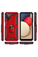 Galaxy A03S Kılıf BSAY Vega Kapak - Kırmızı Gold