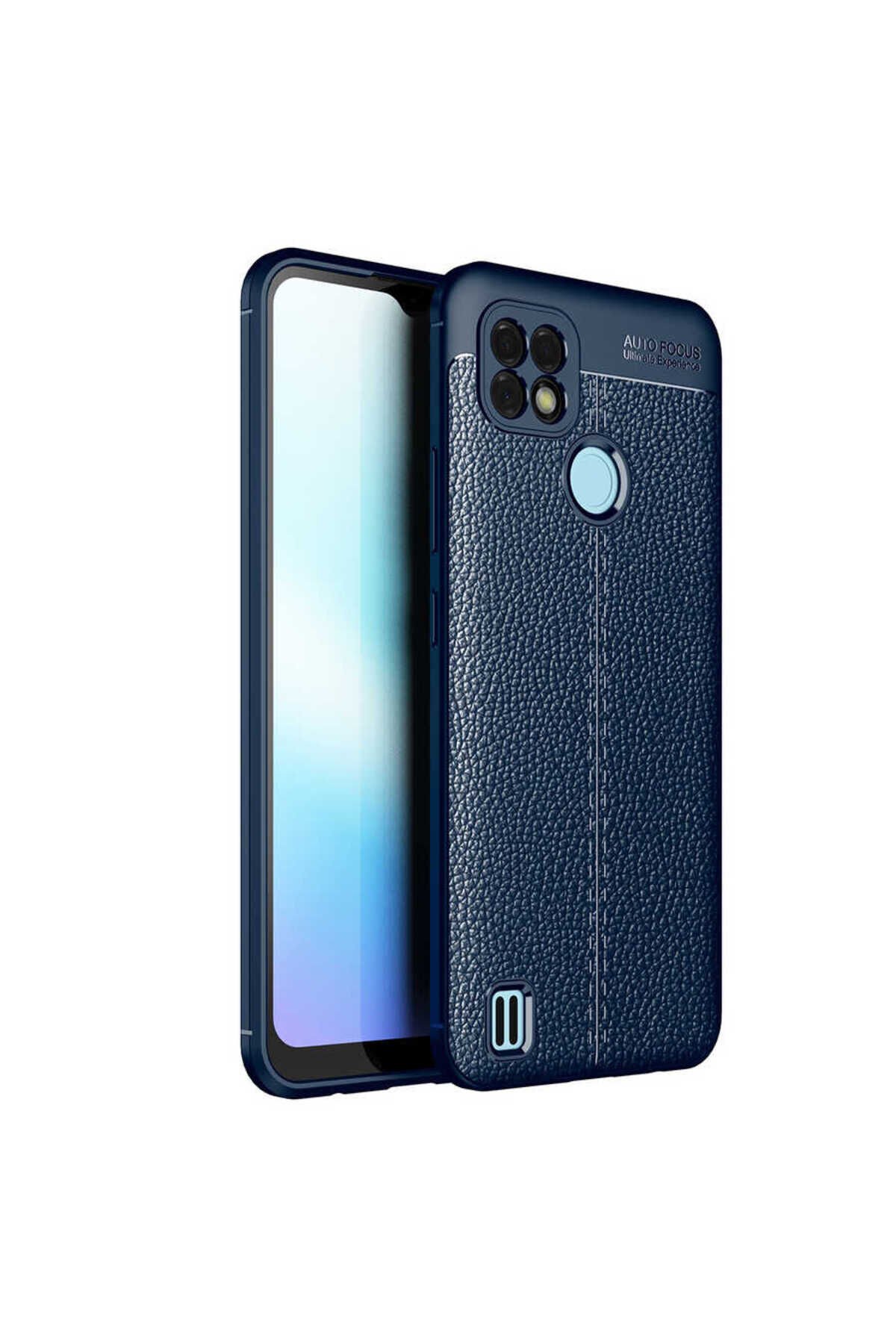Realme C21 Kılıf BSAY Niss Silikon Kapak - Lacivert Lacivert