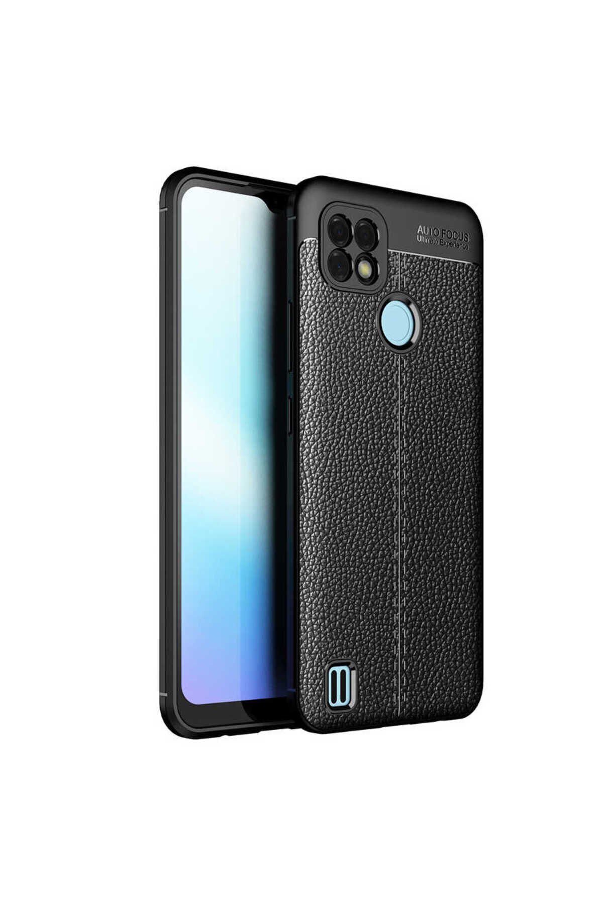 Realme C21 Kılıf BSAY Niss Silikon Kapak - Lacivert Siyah