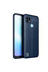 Realme C21 Kılıf BSAY Niss Silikon Kapak - Lacivert Kırmızı