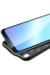 Realme C21 Kılıf BSAY Niss Silikon Kapak - Lacivert Kırmızı