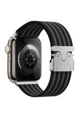 Watch 44mm BSAY KRD-133 Naylon Kumaş Hasır Örgülü Kordon - Mavi Siyah