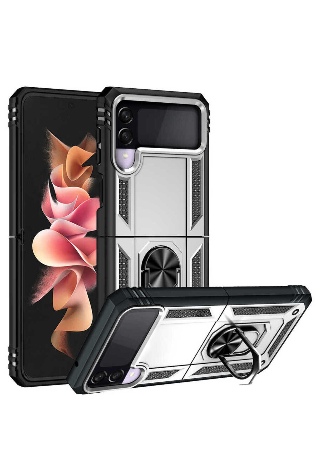 Galaxy Z Flip 3 Kılıf BSAY Vega Kapak - Siyah Gri