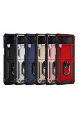 Galaxy Z Flip 3 Kılıf BSAY Vega Kapak - Siyah Gri