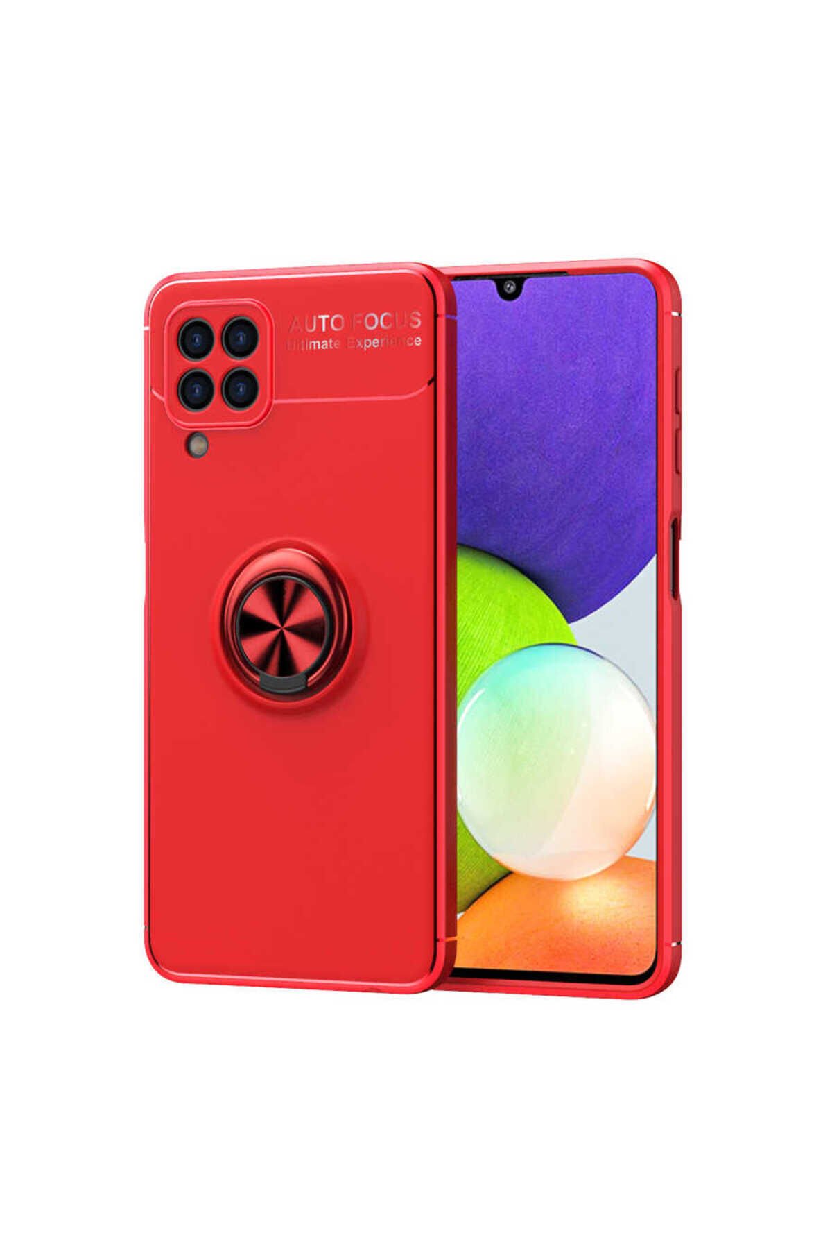 Galaxy M22 Kılıf BSAY Ravel Silikon Kapak - Kırmızı