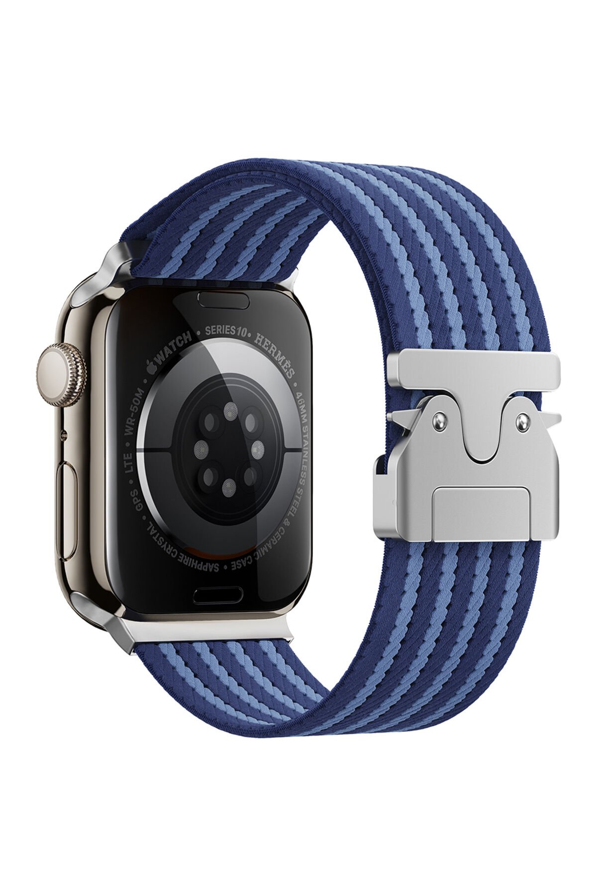 Watch 45mm BSAY KRD-133 Naylon Kumaş Hasır Örgülü Kordon - Mavi Mavi