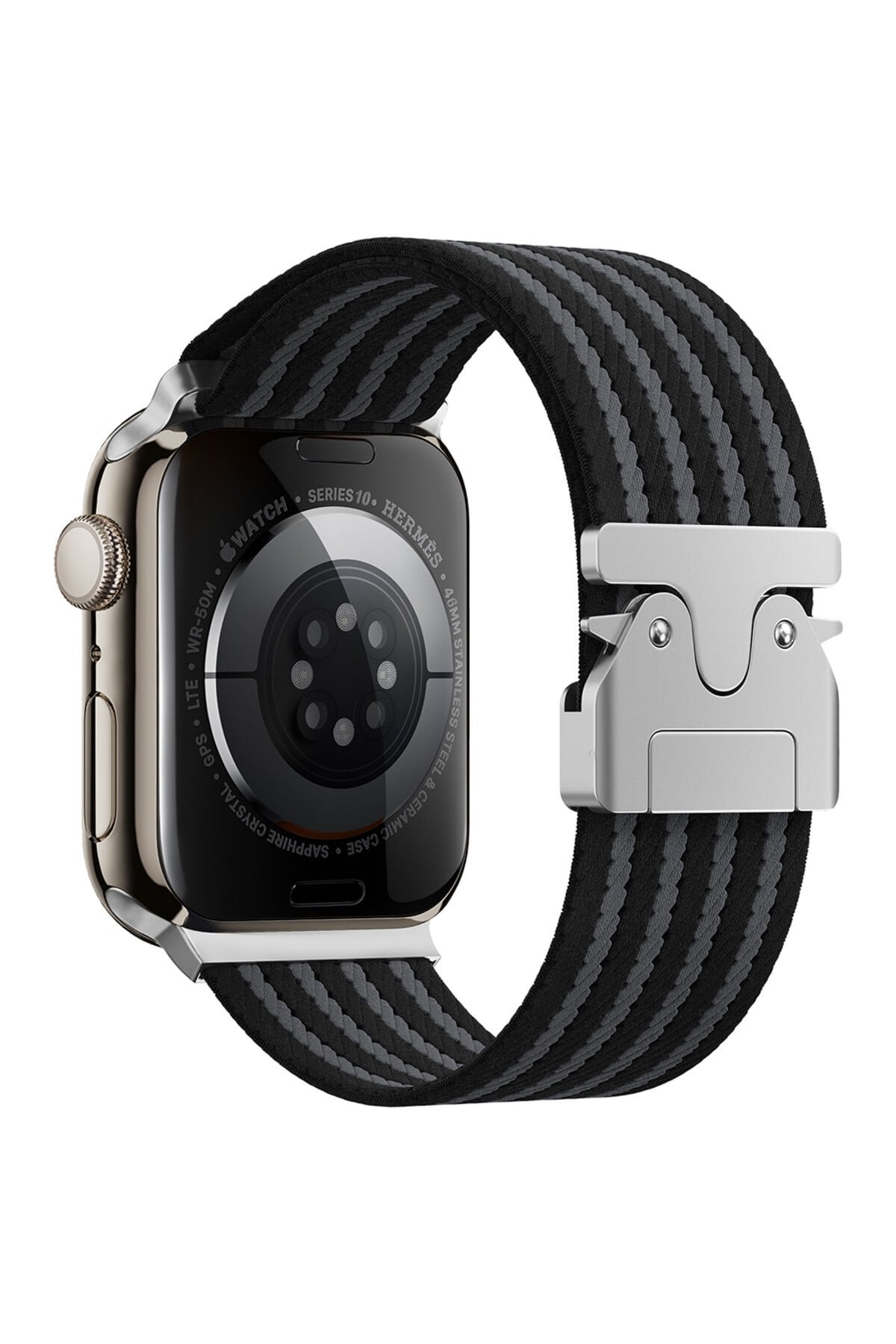 Watch 45mm BSAY KRD-133 Naylon Kumaş Hasır Örgülü Kordon - Mavi Siyah