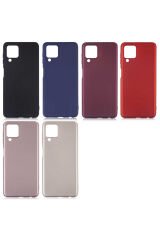 Galaxy A22 4G Kılıf BSAY Premier Silikon Kapak - Siyah Saks Mavi