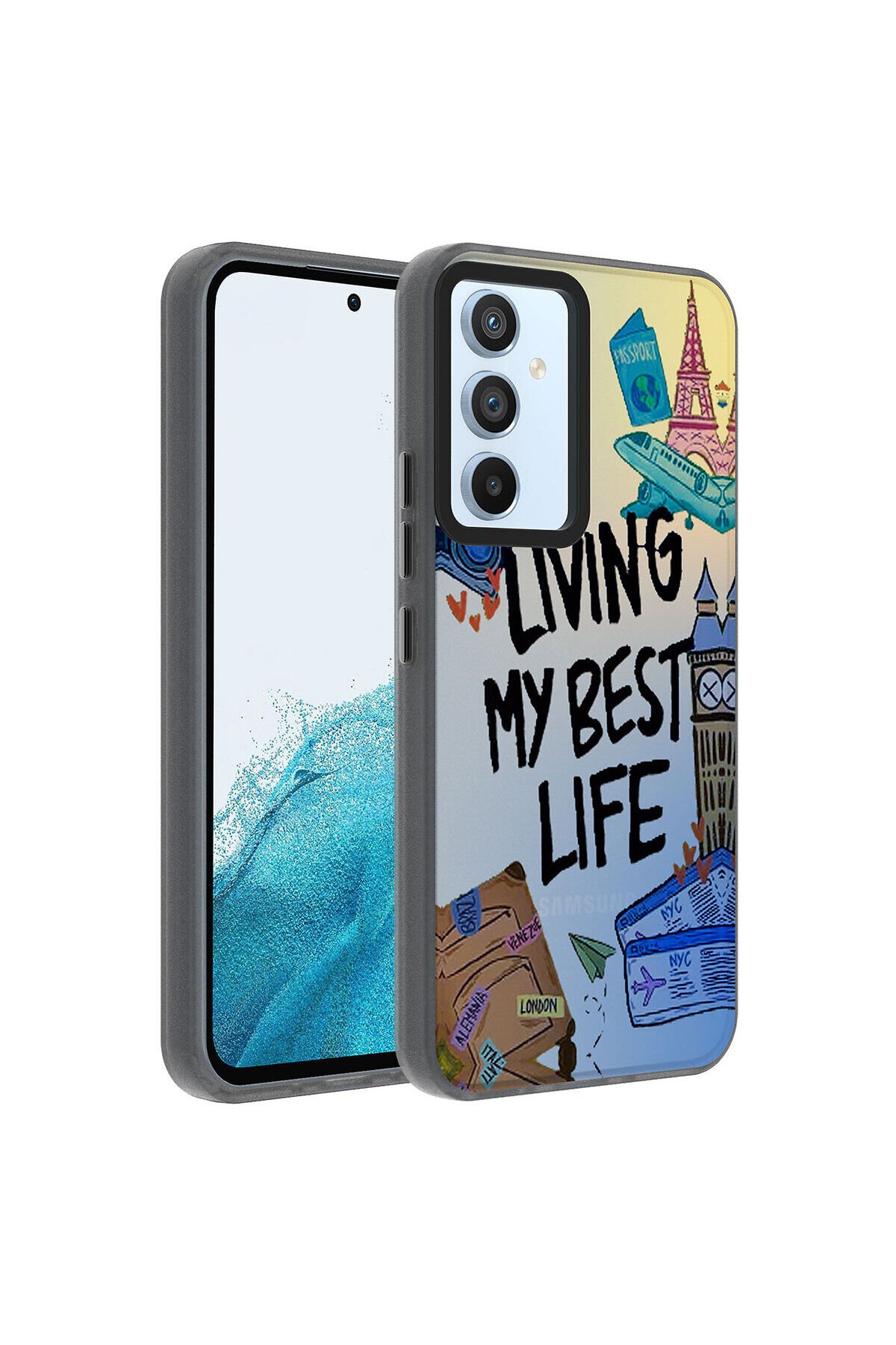 Galaxy A14 Kılıf Desenli BSAY Dragon Sert Kapak - Have Seyahat