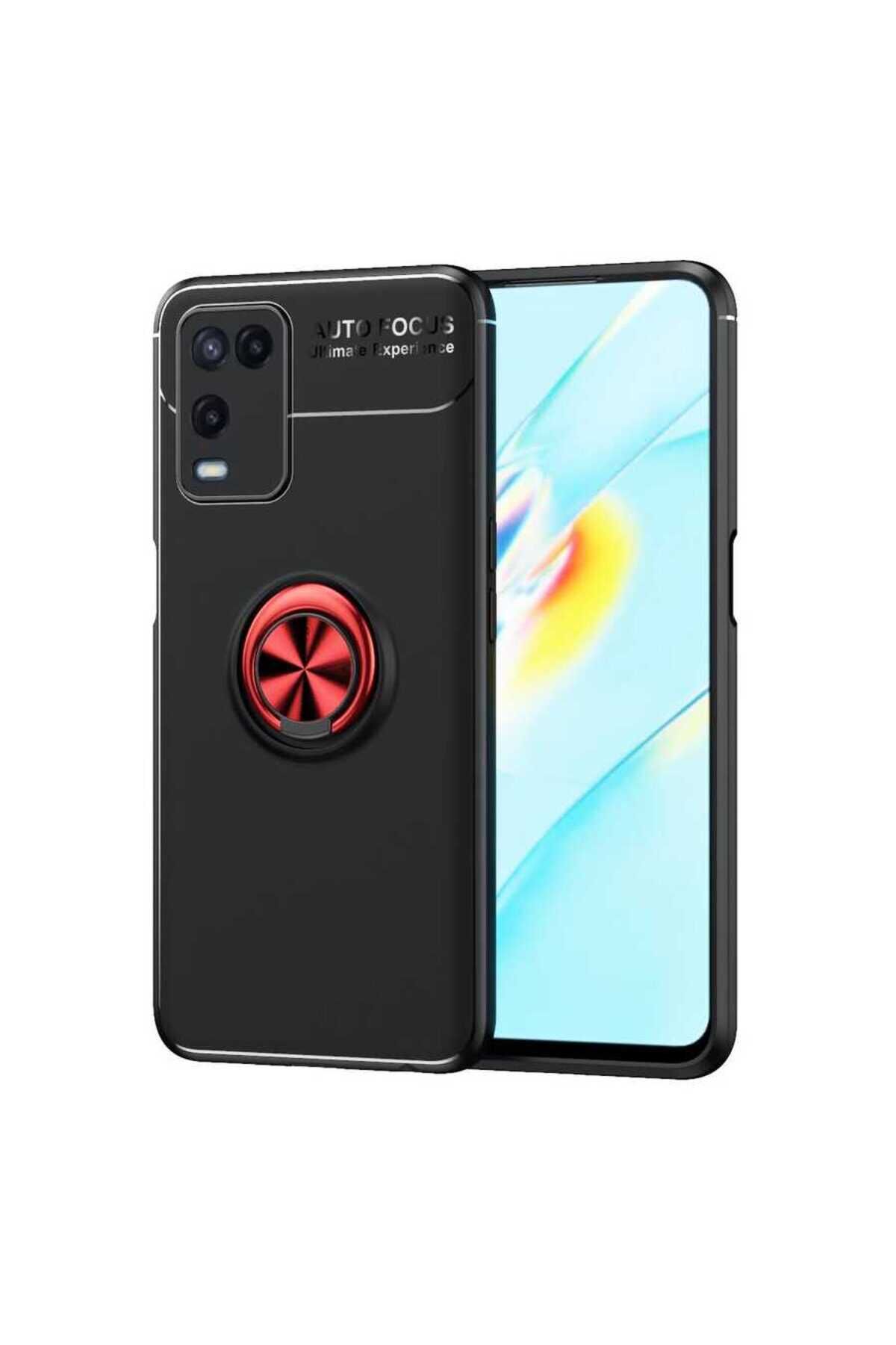 A54 4G Kılıf NXAR Ravel Silikon Kapak - Siyah-Kırmızı Siyah-Kırmızı