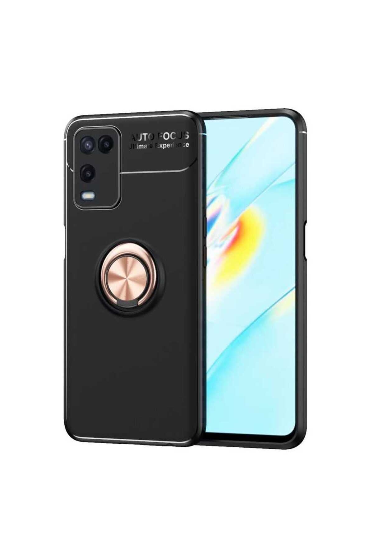 A54 4G Kılıf SAFA Ravel Silikon Kapak - Siyah-Rose Gold Siyah-Rose Gold