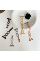 Watch 42mm Uyumlu KRD-56 Metal BSAY Kordon-Gümüş Gümüş