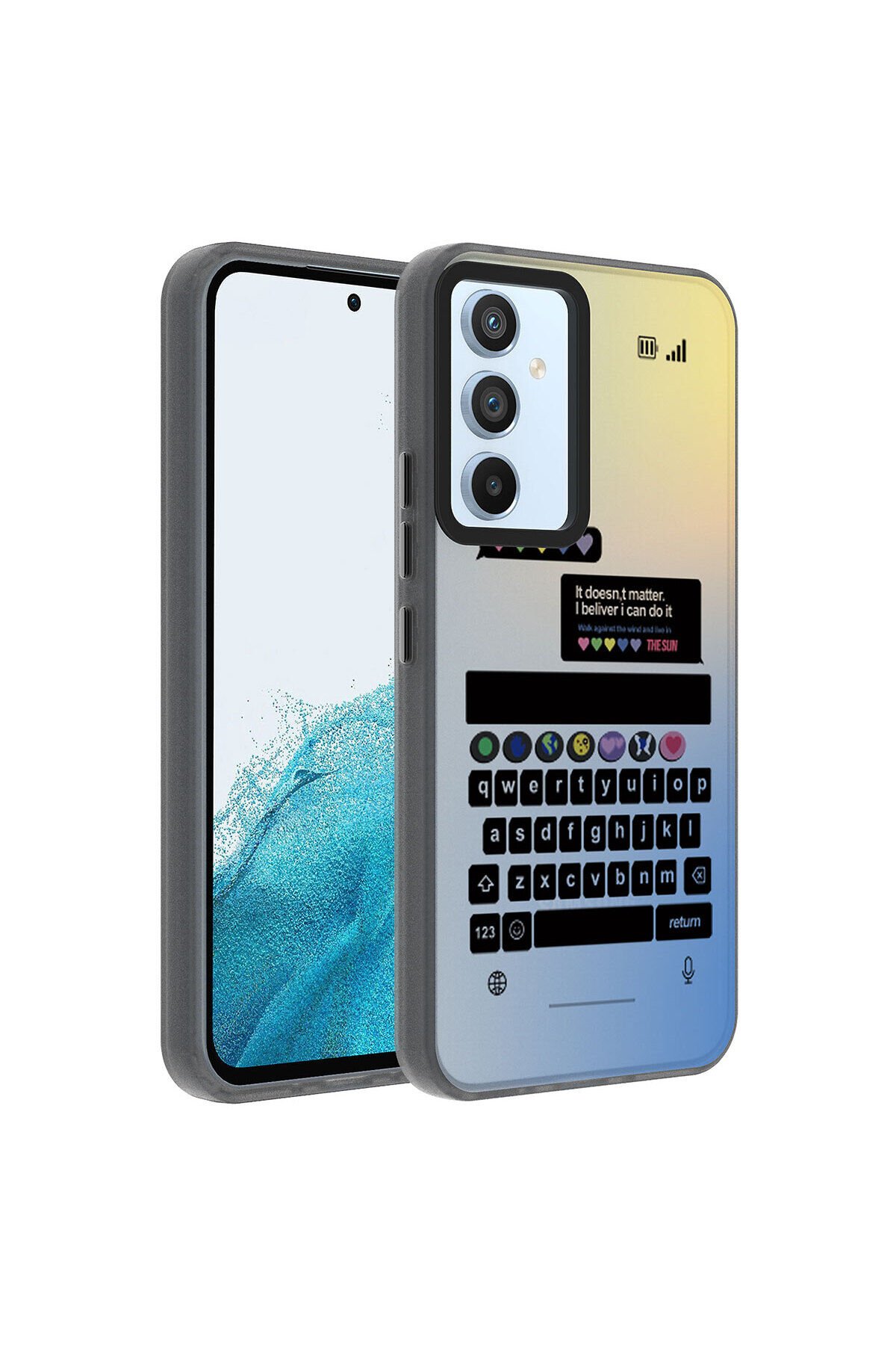 Galaxy A14 Kılıf Desenli BSAY Dragon Sert Kapak - Have Klavye