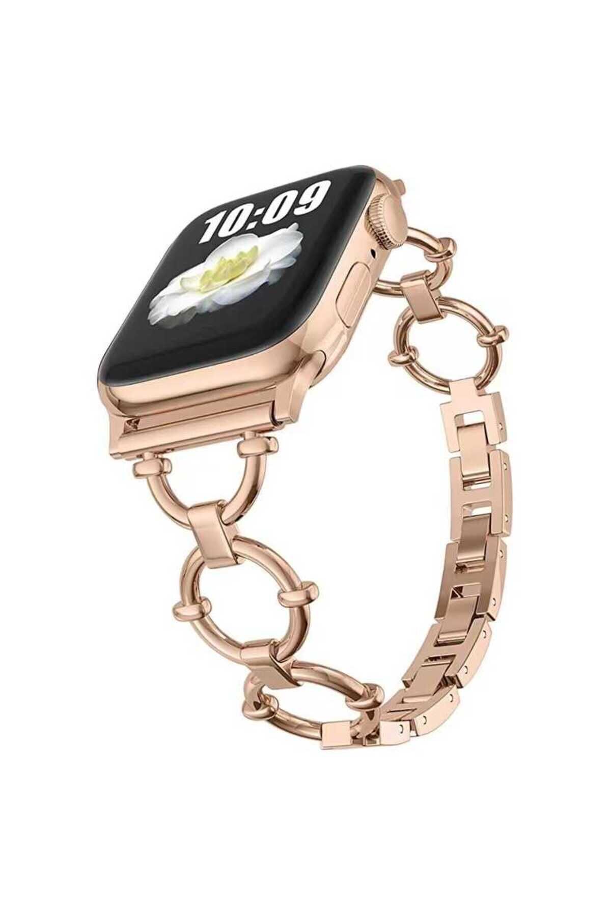 Watch 42mm Uyumlu KRD-56 Metal BSAY Kordon-Gümüş Siyah