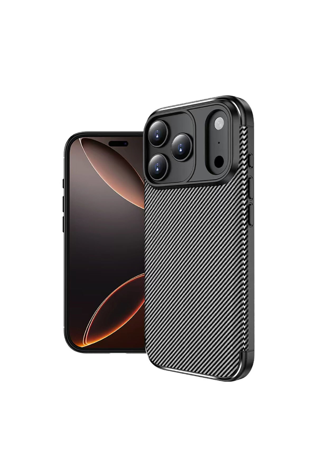 iPhone 17 Pro Max Kılıf ASMA Negro Silikon Kapak - Siyah Siyah