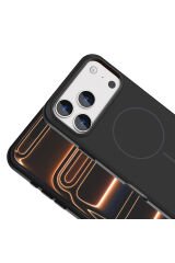 iPhone 17 Pro Max Kılıf M-Safe Şarj Özellikli Metal Kamera Çerçeveli Zore Silikon Kapak Siyah