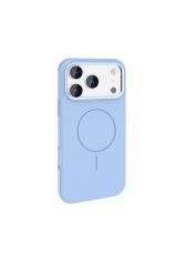 iPhone 17 Pro Max Kılıf M-Safe Şarj Özellikli Metal Kamera Çerçeveli Edi Silikon Kapak Gri