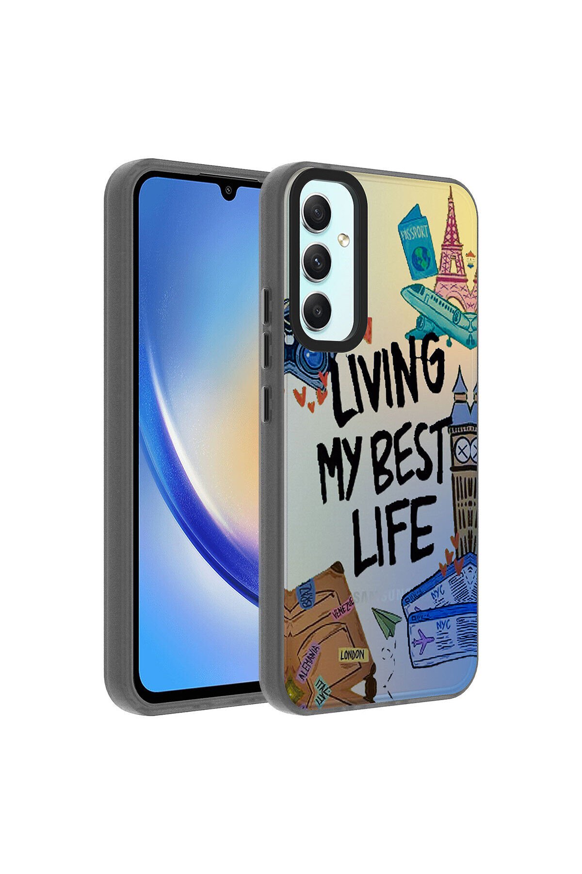 Galaxy A24 Kılıf Desenli BSAY Dragon Sert Kapak - Have Seyahat