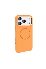 iPhone 17 Pro Max Kılıf M-Safe Şarj Özellikli Metal Kamera Çerçeveli Edi Silikon Kapak Gri