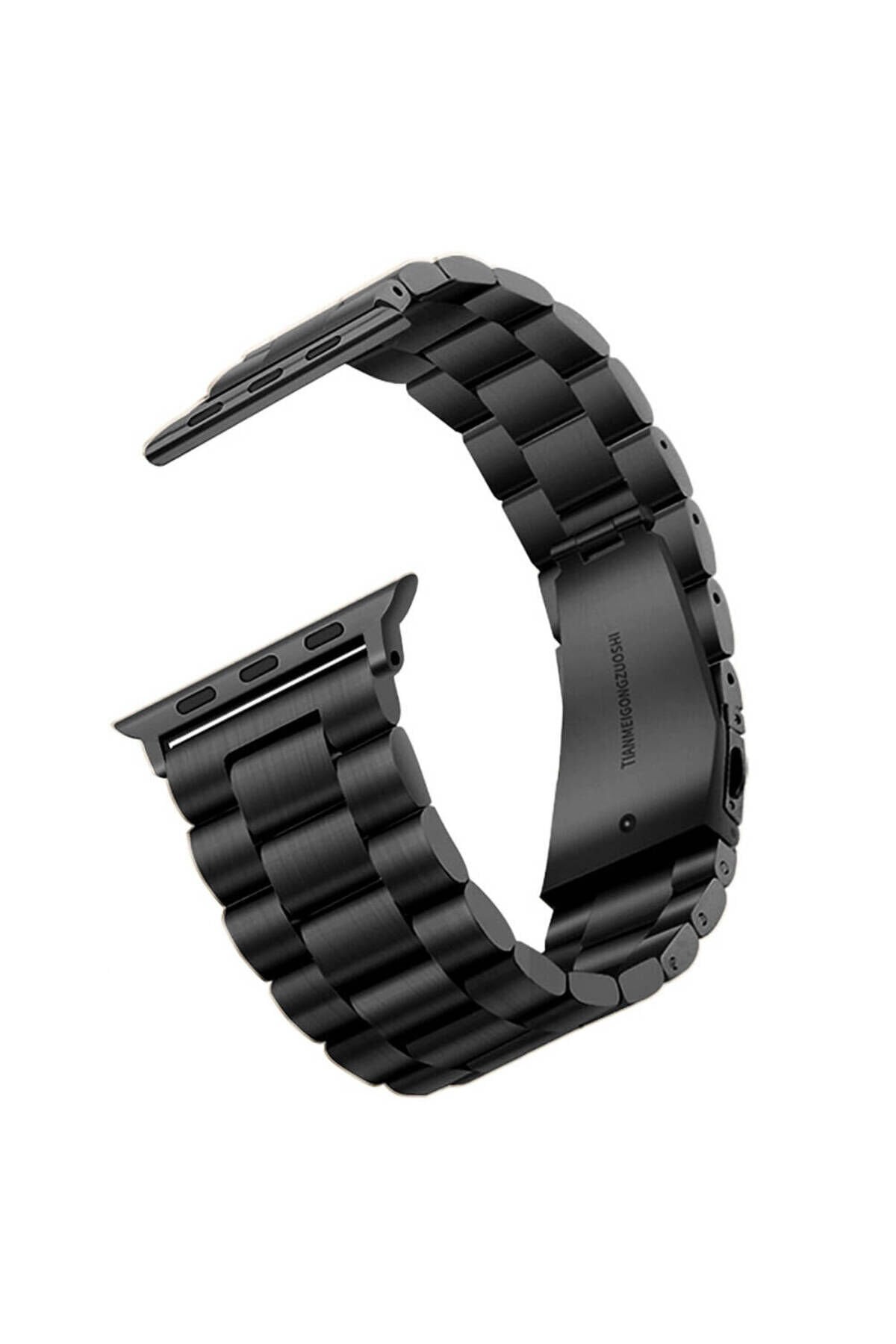 Watch Ultra 49mm BSAY- Band-04 Metal Kordon-Rose Gold Siyah