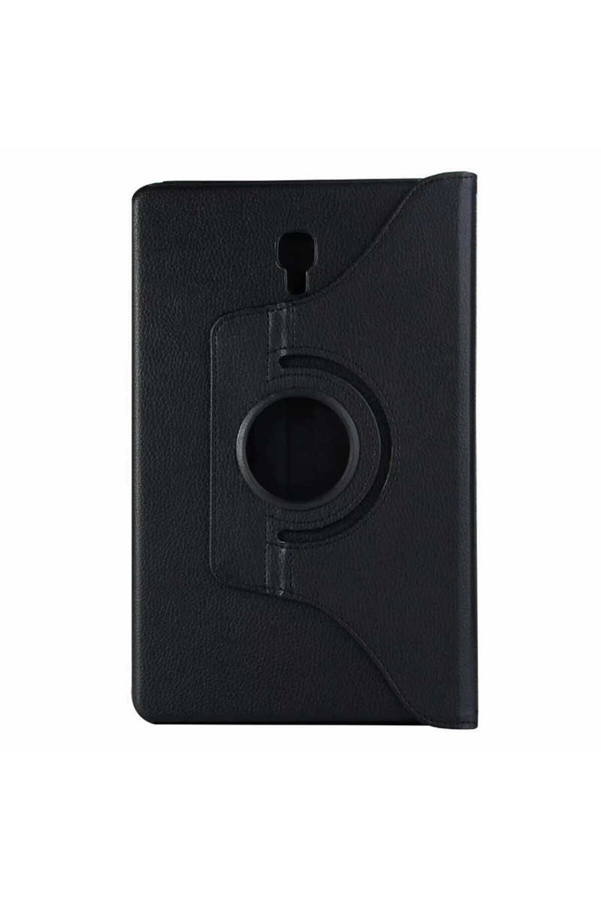 Galaxy Tab A T590 Uyumlu BSAY Dönebilen Standlı Kılıf-Kırmızı Siyah